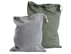 AYA&IDA dark grey/tropical green fruit bags (2-pack)